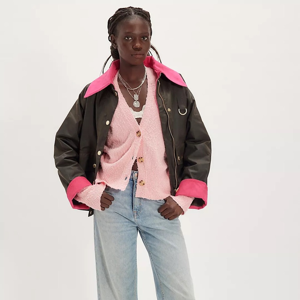 Free People Found My Friend Cardi Pink - Picture 7 of 7